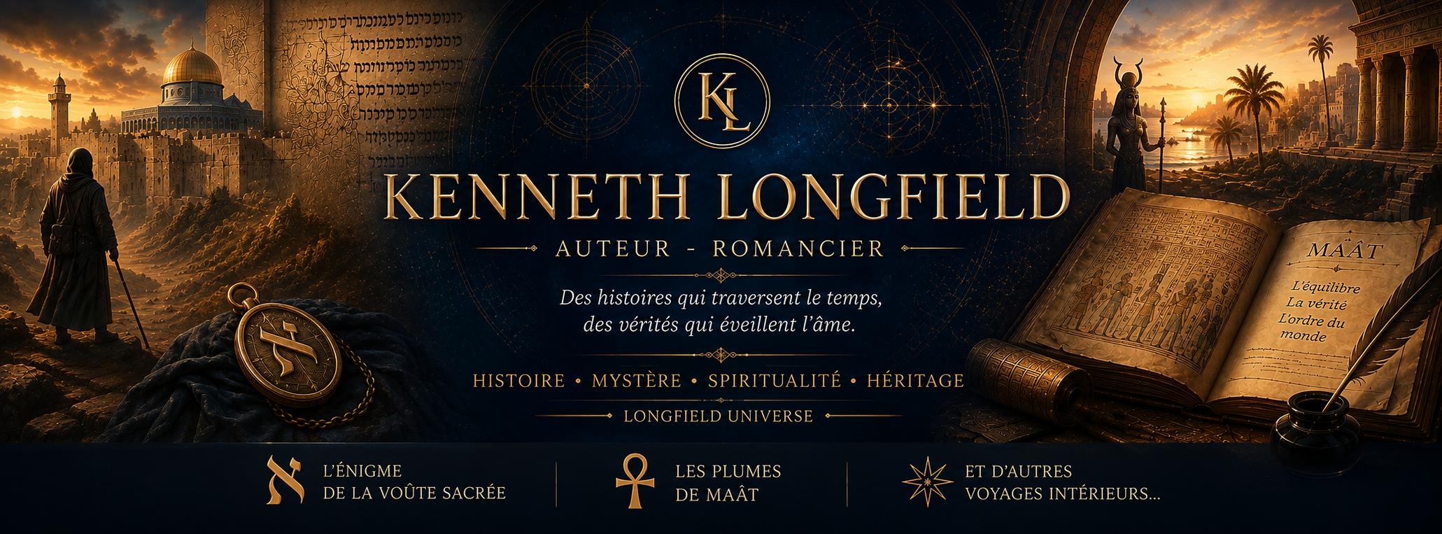 Kenneth LONGFIELD, Romans historiques, Égypte et Jérusalem antiques